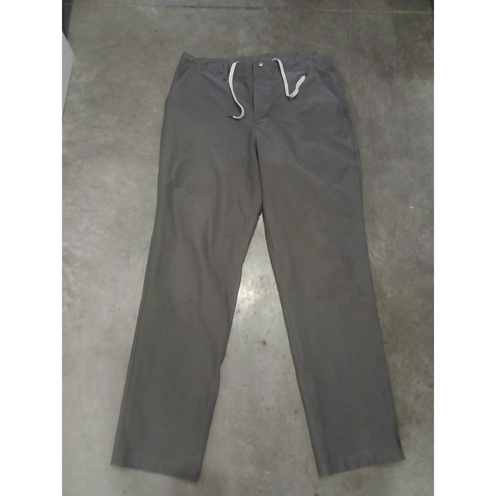Vuori Meta Pants Mens Large Charcoal Grey V480 Slim Taper Stretch Chino